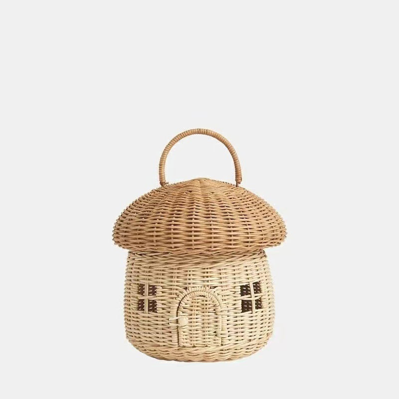 Handmade Rattan Mushroom Basket - Sugar & Eddie