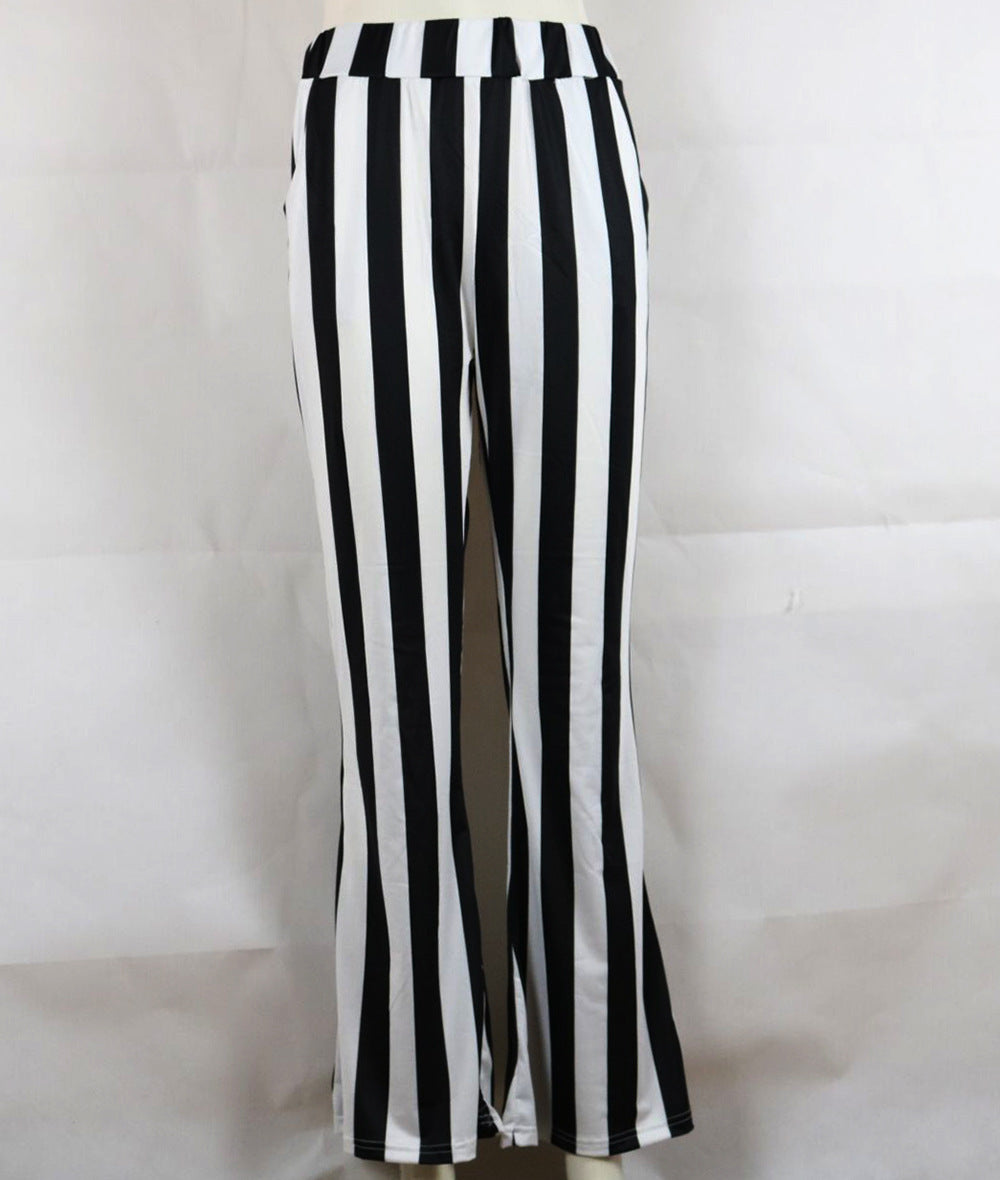 Striped Bell Bottom Pants - Sugar & Eddie