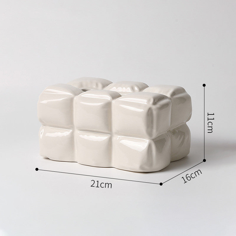 Ceramic Tissue Box - Sugar & Eddie