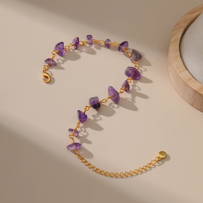 Amethyst Stone Bracelet - Sugar & Eddie