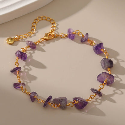 Amethyst Stone Bracelet - Sugar & Eddie