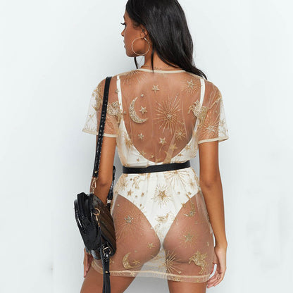 Transparent Star Mini Dress - Sugar & Eddie