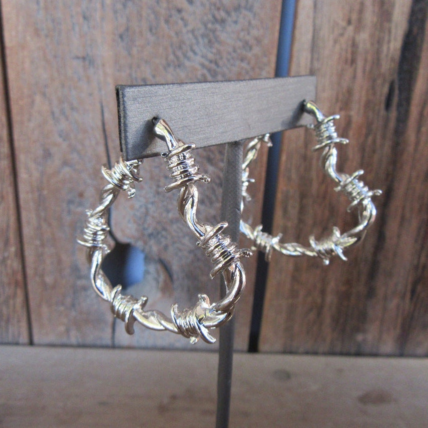 Barbed Wire Heart Earrings - Sugar & Eddie