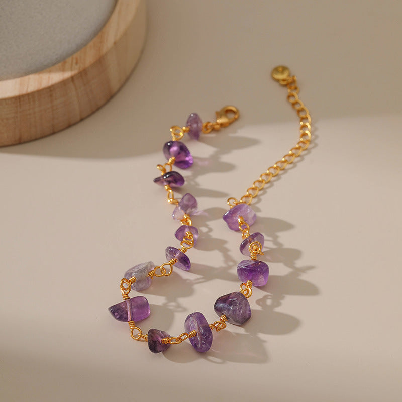 Amethyst Stone Bracelet - Sugar & Eddie